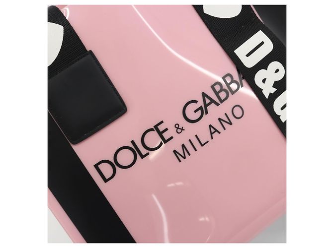Dolce & Gabbana Borsa Tote DOLCE&GABBANA Rubber Pink Black Auth BA14603M Nero Rosa - vista 15