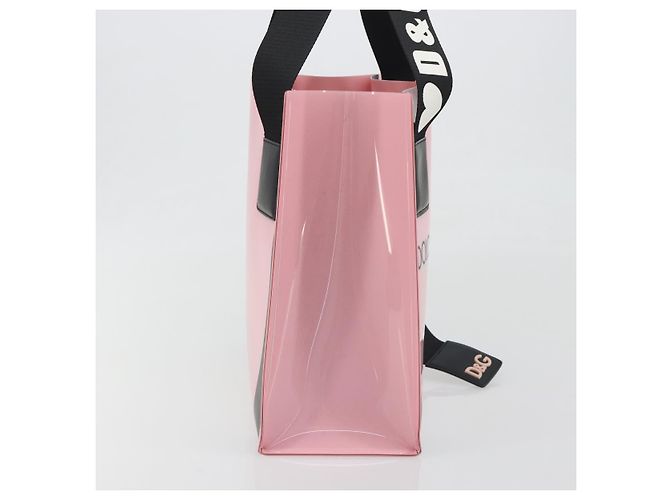 Dolce & Gabbana Borsa Tote DOLCE&GABBANA Rubber Pink Black Auth BA14603M Nero Rosa - vista 5