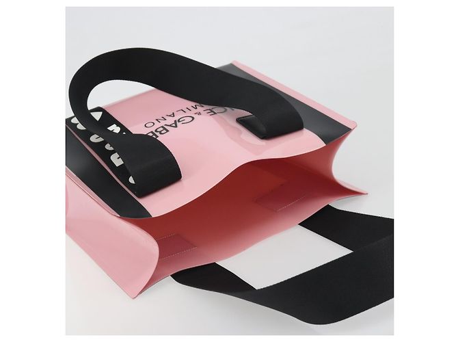 Dolce & Gabbana Borsa Tote DOLCE&GABBANA Rubber Pink Black Auth BA14603M Nero Rosa - vista 6