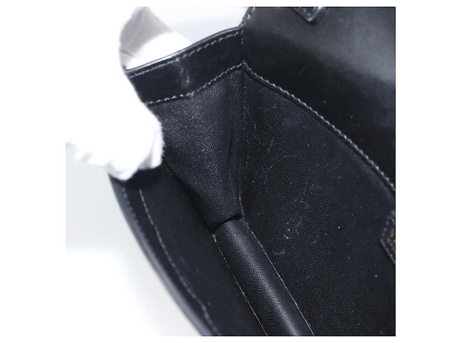 Borsa a Spalla con Catena VERSACE in Pelle Nera e Tonalità Oro Auth ka5520A Nero - vista 18