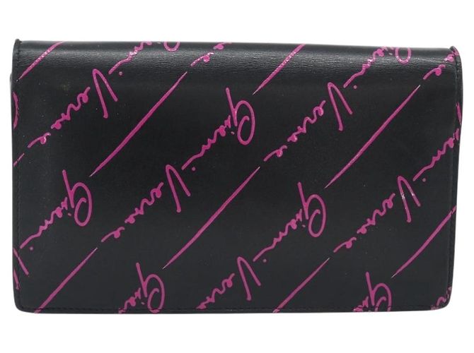 Borsa a Spalla con Catena VERSACE in Pelle Nera e Tonalità Oro Auth ka5520A Nero - vista 2