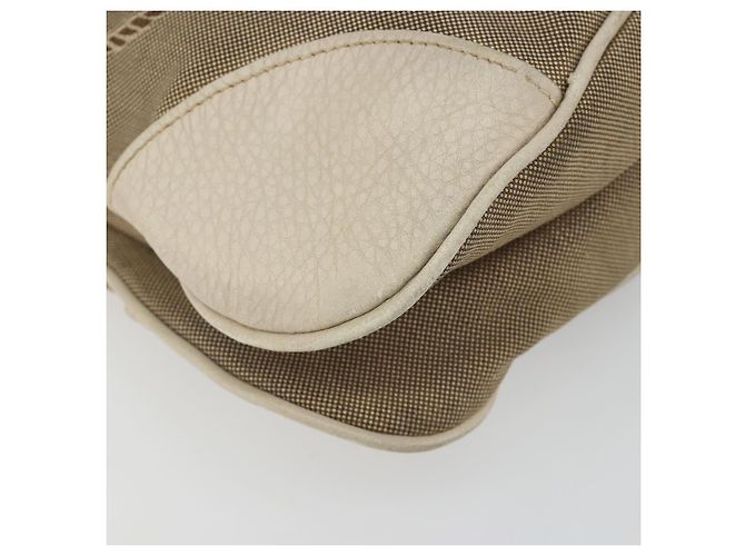 Borsa a tracolla PRADA in tela beige e oro Auth 193355 D'oro - vista 11