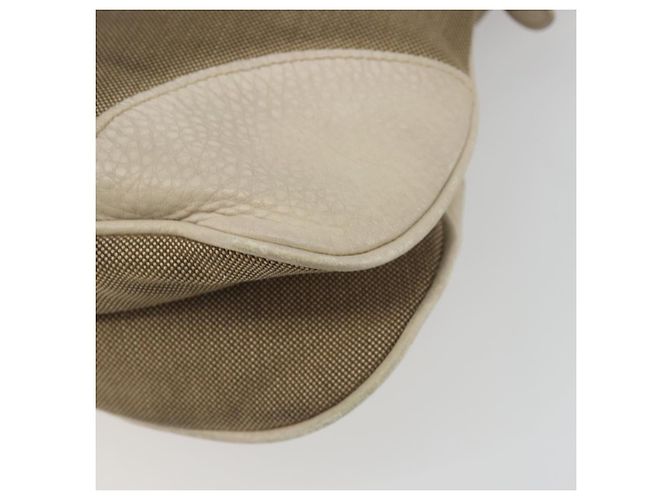 Borsa a tracolla PRADA in tela beige e oro Auth 193355 D'oro - vista 12