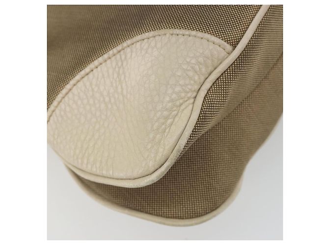 Borsa a tracolla PRADA in tela beige e oro Auth 193355 D'oro - vista 13