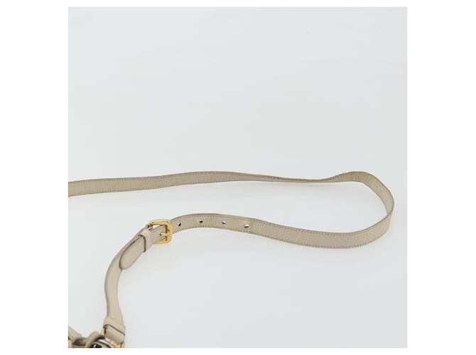 Borsa a tracolla PRADA in tela beige e oro Auth 193355 D'oro - vista 8
