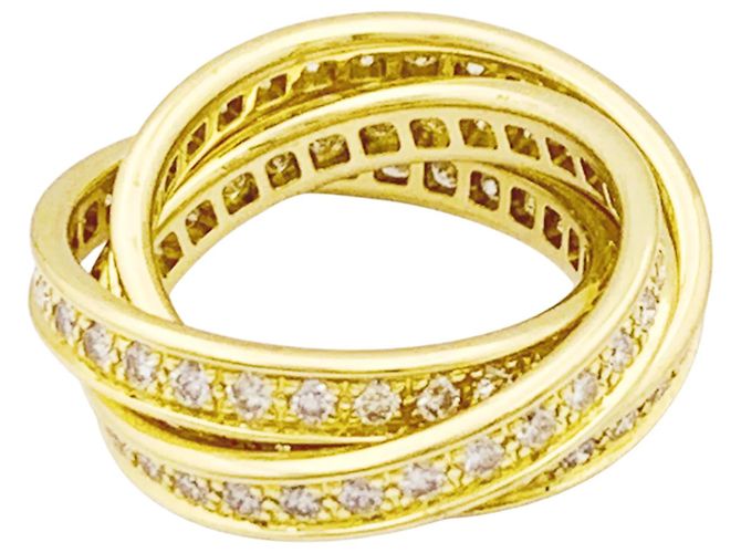 Anello Cartier, "Trinity", oro giallo, diamanti. - vista 2