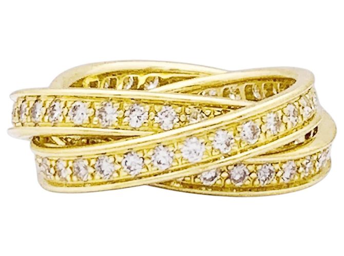 Anello Cartier, "Trinity", oro giallo, diamanti. - vista 3