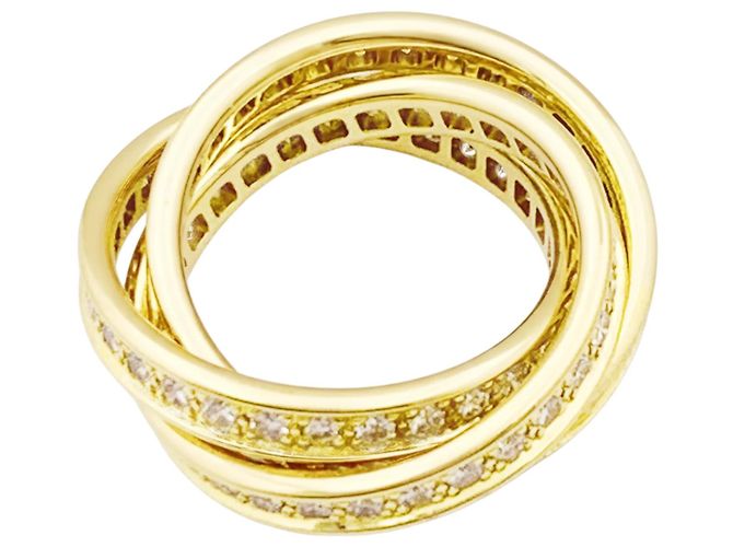 Anello Cartier, "Trinity", oro giallo, diamanti. - vista 4