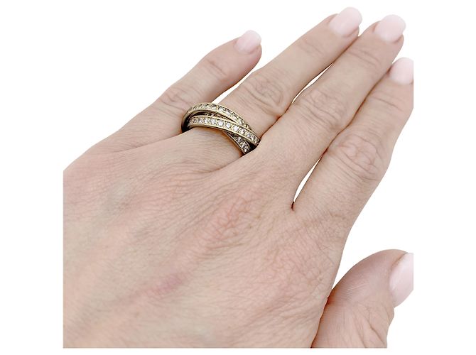 Anello Cartier, "Trinity", oro giallo, diamanti. - vista 6