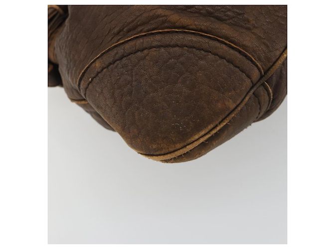 Borsa Salvatore Ferragamo Gancini in pelle marrone oro Auth 193788 D'oro - vista 11