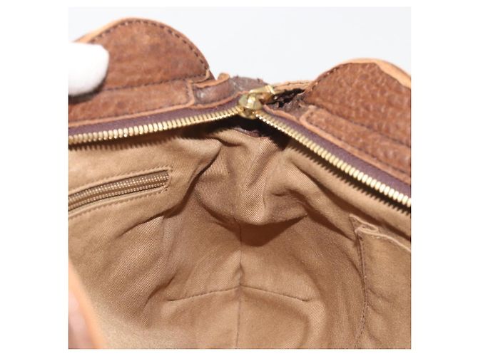 Borsa Salvatore Ferragamo Gancini in pelle marrone oro Auth 193788 D'oro - vista 20