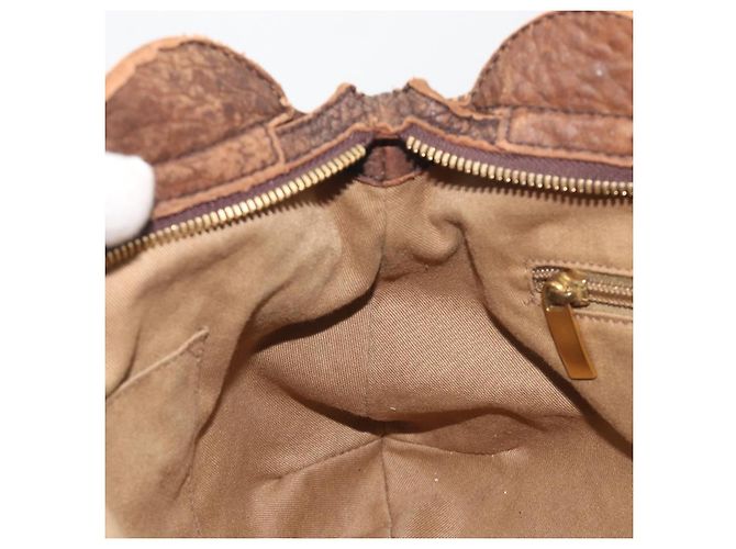 Borsa Salvatore Ferragamo Gancini in pelle marrone oro Auth 193788 D'oro - vista 21