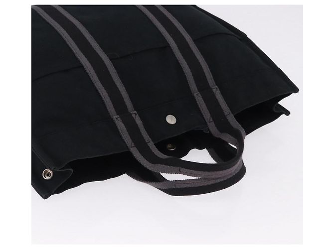 Hermès Borsa Fourre Tout HERMES MM Tela Nero Argento Autentica gh2247A - vista 6