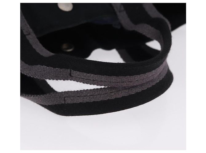 Hermès Borsa Fourre Tout HERMES MM Tela Nero Argento Autentica gh2247A - vista 7