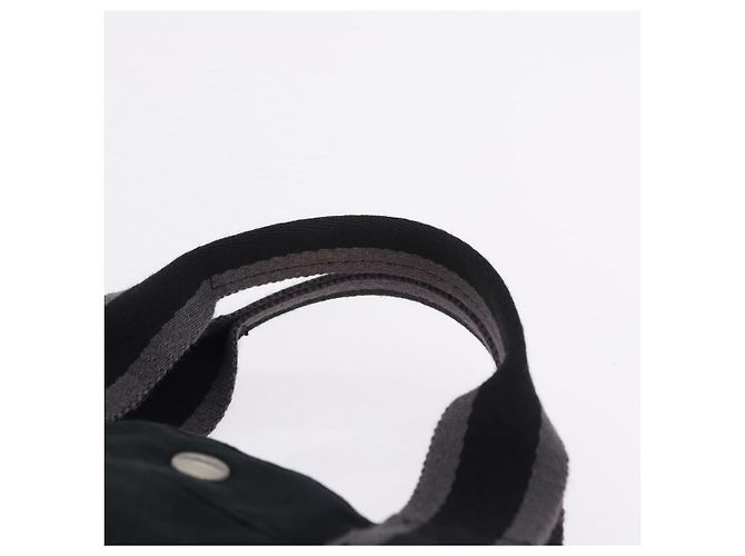 Hermès Borsa Fourre Tout HERMES MM Tela Nero Argento Autentica gh2247A - vista 8