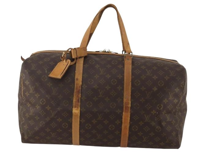 LOUIS VUITTON Monogram Sac Souple 55 Boston Bag M41622 LV Auth BA14394 Monogramma - vista 13