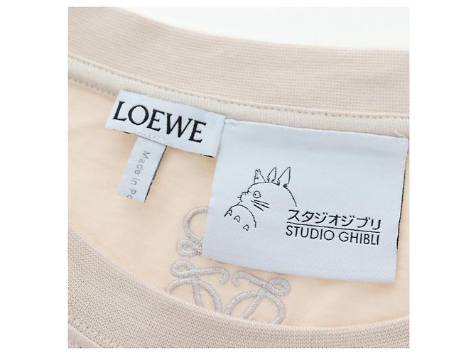 Camiseta LOEWE Colaboración Totoro Soot Sprites Algodón L Beige Auth 192681M - vista 10