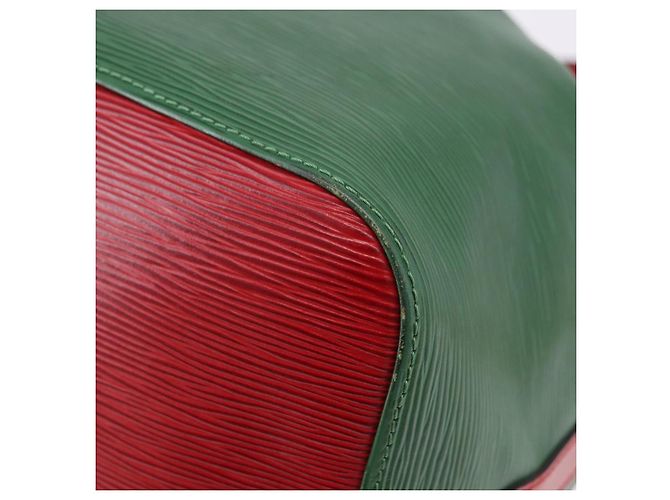 Borsa a Spalla LOUIS VUITTON Epi Petit Noe Verde Rosso M44147 LV Auth BA14655A - vista 16
