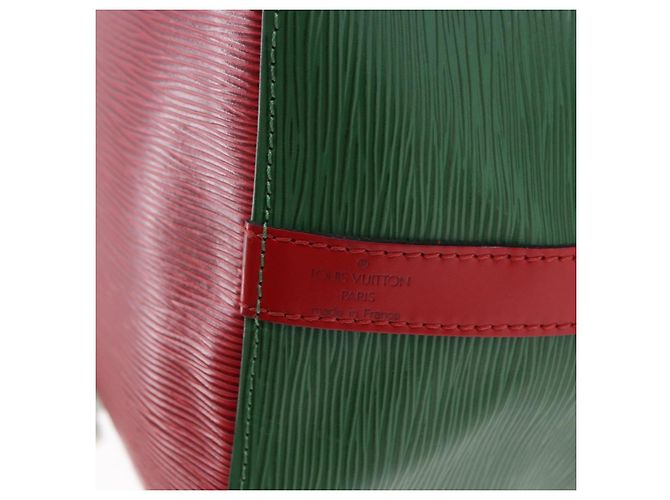Borsa a Spalla LOUIS VUITTON Epi Petit Noe Verde Rosso M44147 LV Auth BA14655A - vista 17