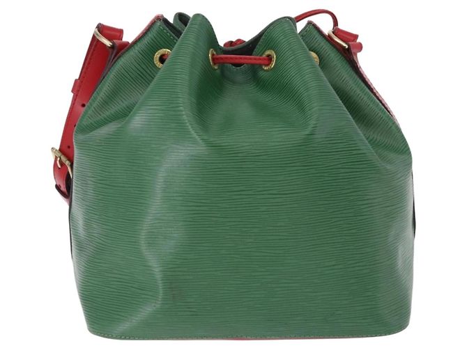 Borsa a Spalla LOUIS VUITTON Epi Petit Noe Verde Rosso M44147 LV Auth BA14655A - vista 2