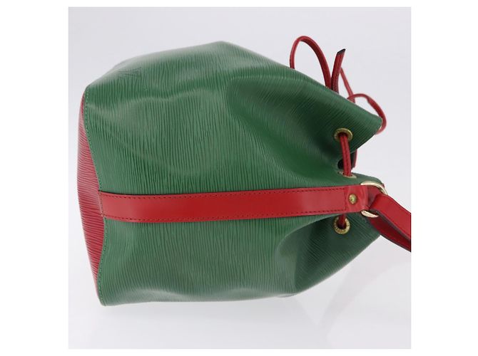 Borsa a Spalla LOUIS VUITTON Epi Petit Noe Verde Rosso M44147 LV Auth BA14655A - vista 3