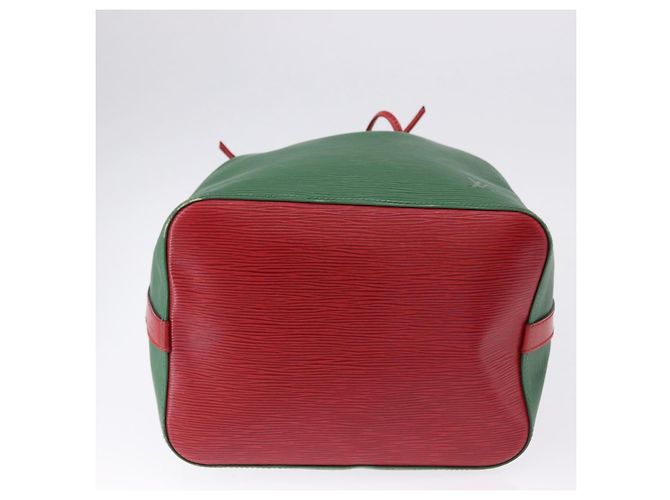 Borsa a Spalla LOUIS VUITTON Epi Petit Noe Verde Rosso M44147 LV Auth BA14655A - vista 5