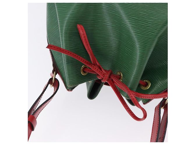 Borsa a Spalla LOUIS VUITTON Epi Petit Noe Verde Rosso M44147 LV Auth BA14655A - vista 6