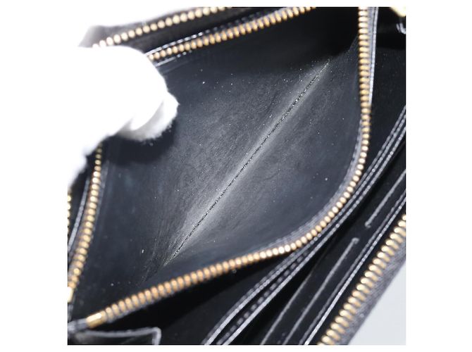 LOUIS VUITTON Epi Flower Zippy Wallet Cartera Larga Negra M62296 LV Auth 192465V Negro - vista 10