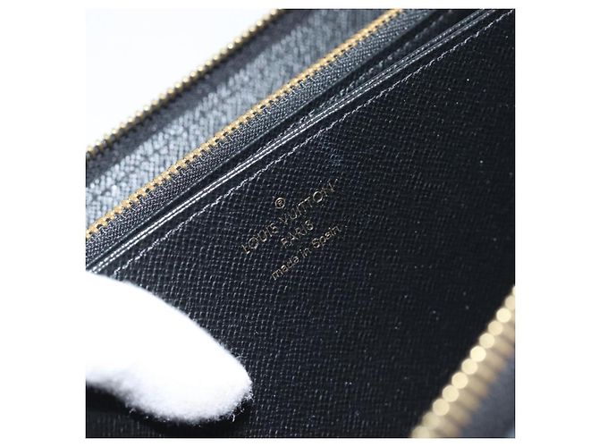 LOUIS VUITTON Epi Flower Zippy Wallet Cartera Larga Negra M62296 LV Auth 192465V Negro - vista 11