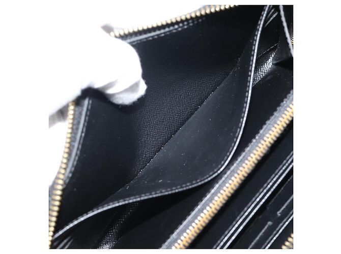 LOUIS VUITTON Epi Flower Zippy Wallet Cartera Larga Negra M62296 LV Auth 192465V Negro - vista 19