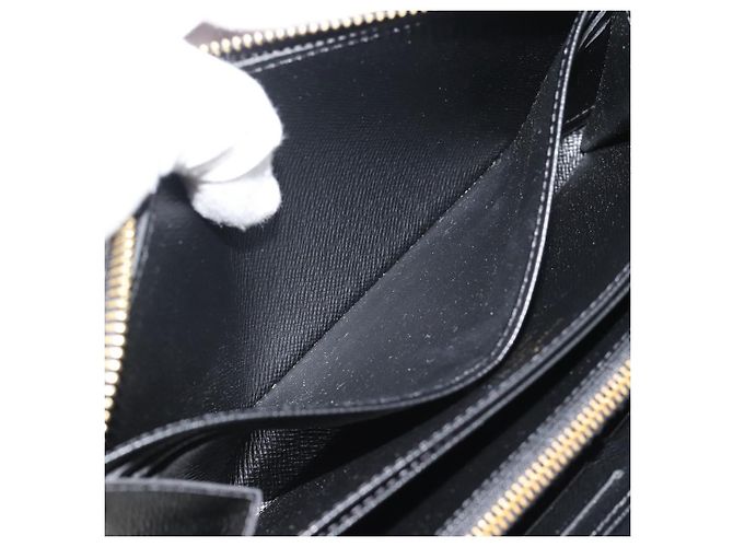 LOUIS VUITTON Epi Flower Zippy Wallet Cartera Larga Negra M62296 LV Auth 192465V Negro - vista 25