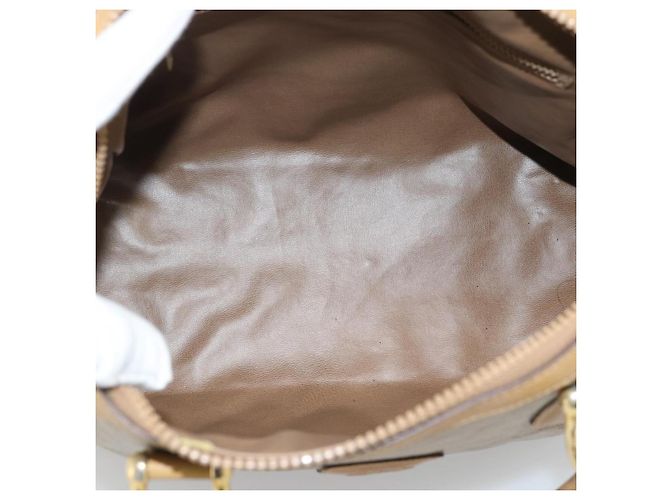 Céline Borsa CELINE Macadam in PVC e pelle Beige con finiture dorate Auth gh2301 - vista 17