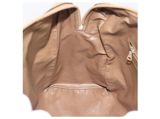 Céline Borsa CELINE Macadam in PVC e pelle Beige con finiture dorate Auth gh2301 - vista 19