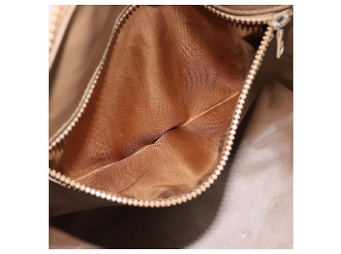 Céline Borsa CELINE Macadam in PVC e pelle Beige con finiture dorate Auth gh2301 - vista 21
