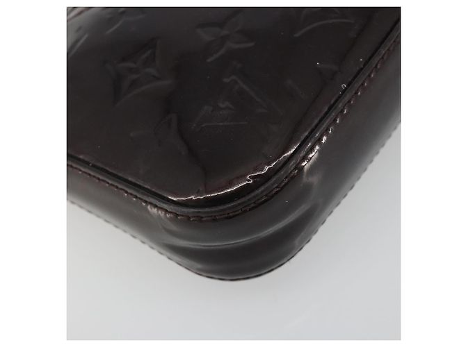 LOUIS VUITTON Monogram Vernis Pochette Pouch Amarante M91576 LV Auth 191524 Bordò - vista 15