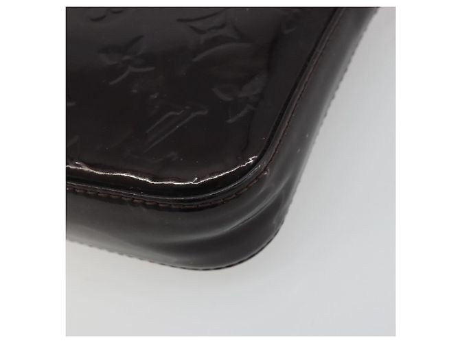 LOUIS VUITTON Monogram Vernis Pochette Pouch Amarante M91576 LV Auth 191524 Bordò - vista 16