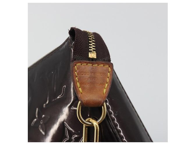 LOUIS VUITTON Monogram Vernis Pochette Pouch Amarante M91576 LV Auth 191524 Bordò - vista 18