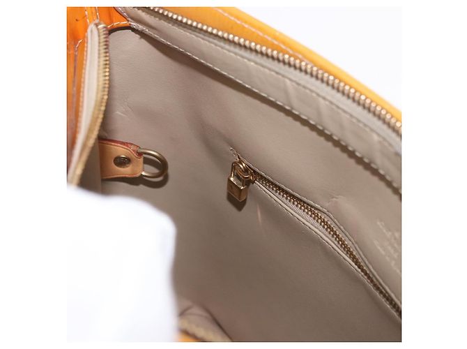 LOUIS VUITTON Borsa Monogram Vernis Houston Beige M91004 LV Auth gh2315 - vista 22