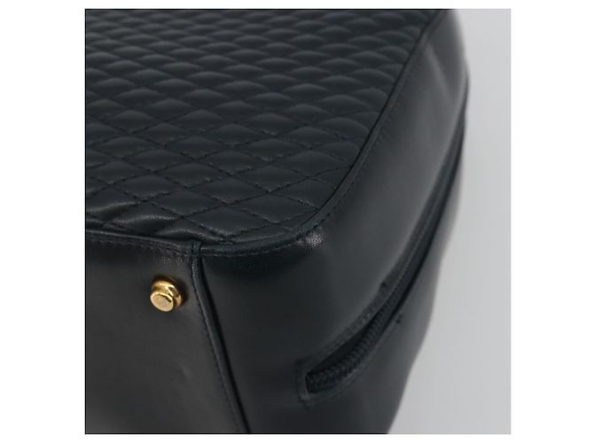 Borsa BALLY in pelle blu navy e oro Auth bs36607 D'oro - vista 10