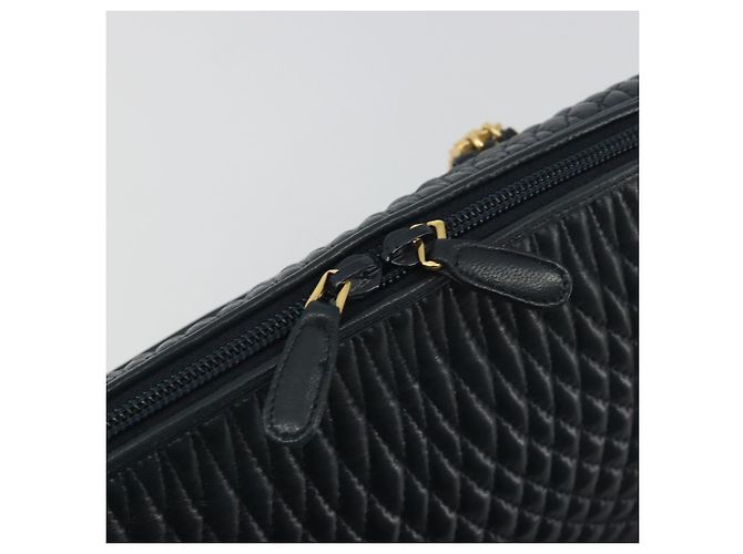 Borsa BALLY in pelle blu navy e oro Auth bs36607 D'oro - vista 15