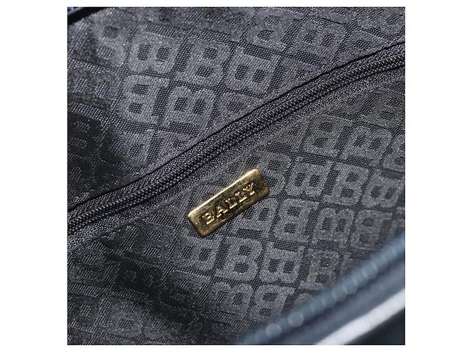Borsa BALLY in pelle blu navy e oro Auth bs36607 D'oro - vista 16