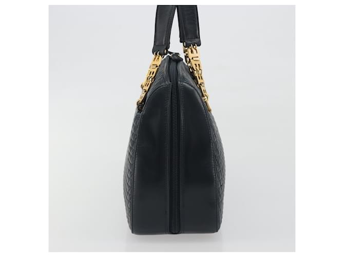 Borsa BALLY in pelle blu navy e oro Auth bs36607 D'oro - vista 4