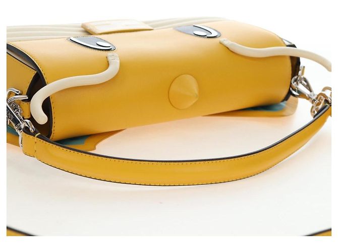 FENDI x FRGMT x POKEMON Dragonite Mamma Baguette Gialla 8BR600 Auth 167467SM Giallo - vista 6