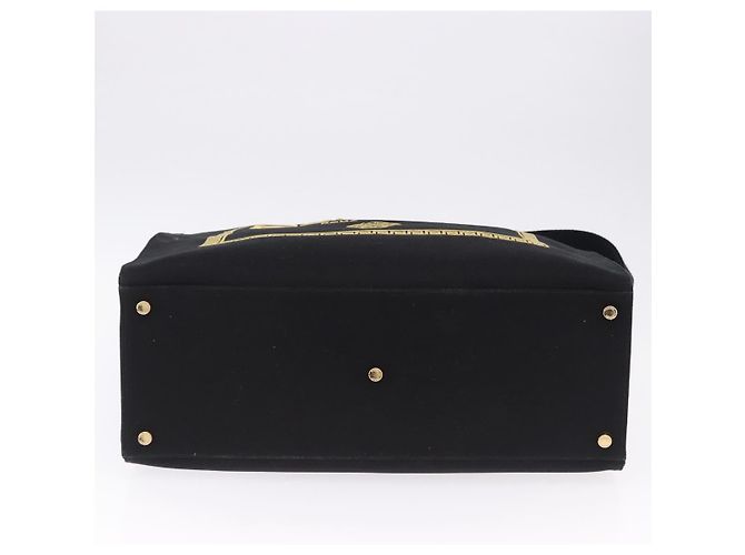 Borsa Tote FENDI FENDACE Canvas 2way Nero Oro 7VA558 Auth ka5494M D'oro - vista 11