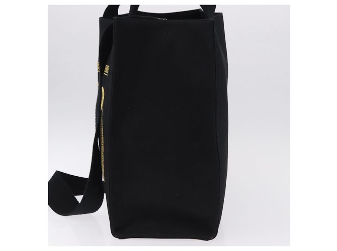 Borsa Tote FENDI FENDACE Canvas 2way Nero Oro 7VA558 Auth ka5494M D'oro - vista 4