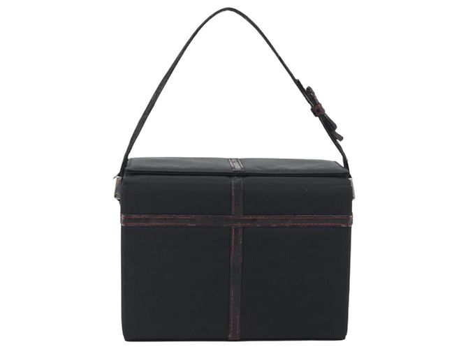 Borsa Christian Dior in nylon nero argento Auth bs36673 - vista 3