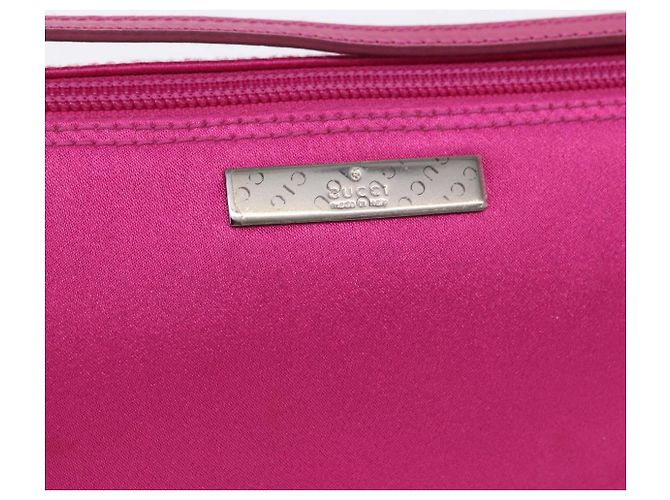 GUCCI Accessory Pouch Canvas Pink Silver 039 1103 Auth gh2280A Silvery - view 15