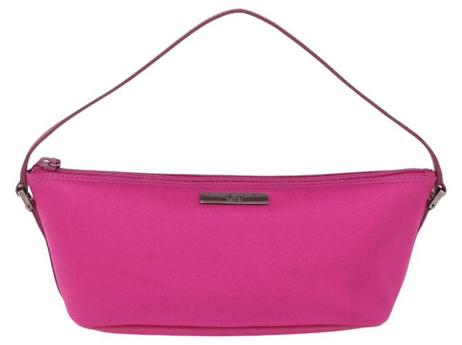 GUCCI Accessory Pouch Canvas Pink Silver 039 1103 Auth gh2280A Silvery - view 2