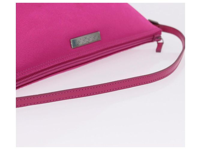 GUCCI Accessory Pouch Canvas Pink Silver 039 1103 Auth gh2280A Silvery - view 7