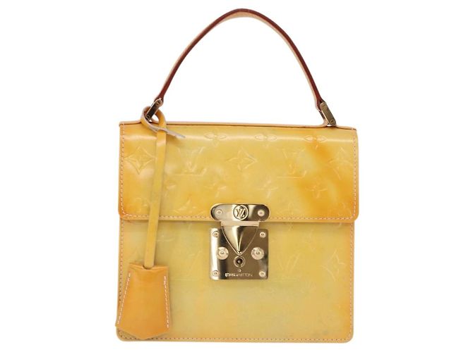 LOUIS VUITTON Monogram Vernis Spring street Hand Bag Gris M91029 LV Auth gh2277 Grigio - vista 13